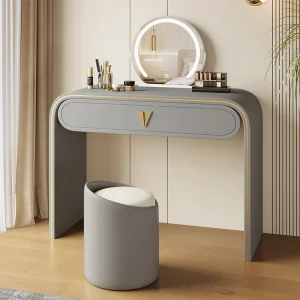 Bàn trang điểm Thiết Kế Bàn Trang Điểm Mỏng Thu Nhỏ Sang Trọng Ngăn Kéo Phòng Ngủ Tối Giản Nối Dài Tủ Hiện Đại Toaletka Bảo Quản Nội Thất - Hình 2