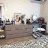 Bàn trang điểm Thu Nhỏ Bàn Trang Điểm Sống Thiết Kế Italy Vintage Tủ Màu Trắng Đẹp Bé Gái Tủ Áo Phòng Toaletka Phụ Kiện Đầu Giường