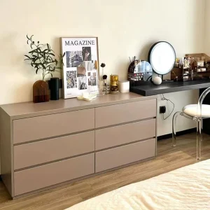 Bàn trang điểm Thu Nhỏ Bàn Trang Điểm Sống Thiết Kế Italy Vintage Tủ Màu Trắng Đẹp Bé Gái Tủ Áo Phòng Toaletka Phụ Kiện Đầu Giường - Hình 3