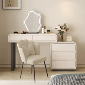 Bàn trang điểm Trắng Bàn Trang Điểm Gương Đèn Phòng Ngủ Hiện Đại Bàn Trang Điểm Học Tổ Chức Tủ Vanitys Para Maquillaje Nội Thất Phòng - Hình 2