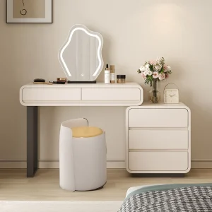 Bàn trang điểm Trắng Bàn Trang Điểm Gương Đèn Phòng Ngủ Hiện Đại Bàn Trang Điểm Học Tổ Chức Tủ Vanitys Para Maquillaje Nội Thất Phòng - Hình 4