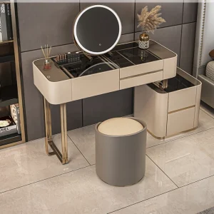 Bàn trang điểm Trang Điểm Cao Cấp Bàn Trang Điểm Gỗ Phòng Ngủ Tối Giản Kính Bàn Trang Điểm Ghế Gương Led Schminkt Tisch Nội Thất Gia Đình YY50VT