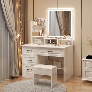 Bàn trang điểm Trang Điểm Cao Cấp Bàn Trang Điểm Hộp Gương Ngăn Kéo Người Tổ Chức Máy Tính Bàn Trang Điểm Tủ Tocador Maquillaje Nội Thất Hiện Đại - Hình 3