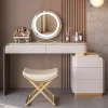 Bàn trang điểm Trang Điểm Hiện Đại Bàn Trang Điểm Ghế Cao Cấp Ngăn Kéo Đèn Tủ Bảo Quản Tối Giản Người Tổ Chức Tocador Mueble Nội Thất LJ50DT