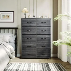Bàn trang điểm Tủ 10 Ngăn Kéo - Tháp Chứa Vải, Hộp Sắp Xếp, Khung Thép Chắc Chắn, Mặt Gỗ & Kéo Dễ Dàng - Hình 2