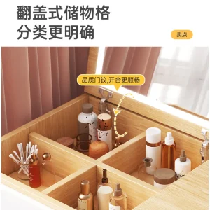 Bàn trang điểm Tủ Bảo Quản Mỹ Phẩm Bàn Trang Điểm Máy Làm Tóc Tủ Quần Áo Nội Thất Phòng Ngủ Bàn Trang Điểm Có Gương Ghế Vanity Để Bàn Bảo Quản - Hình 2