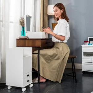 Bàn trang điểm Tủ đựng đồ siêu nhỏ tích hợp tủ đựng quần áo mini đa năng Tiktok bàn trang điểm cửa sổ lật - Hình 2