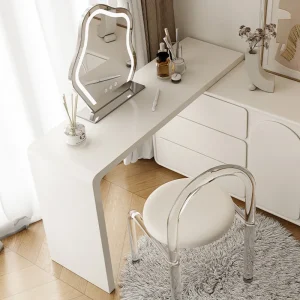 Bàn trang điểm Tủ quần áo Bàn trang điểm đơn giản hiện đại có tủ Mô-đun Bàn trang điểm dạng kính thiên văn Nội thất gia đình Phong cách Châu Âu - Hình 4