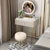 Bàn trang điểm Tủ quần áo bằng đá cẩm thạch 40/50cm hiện đại cho phòng ngủ Bàn trang điểm tối giản hiện đại sang trọng Bàn trang điểm phong cách Ins có gương và ghế