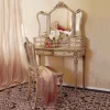 Bàn trang điểm Tủ quần áo công chúa phong cách Âu Mỹ + tủ quần áo ghế đẩu Nội thất phong cách Mỹ Bàn phòng ngủ cổ 0021