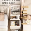 Bàn trang điểm Tủ quần áo phong cách kem, phòng ngủ bàn đầu giường đơn giản hiện đại, bàn trang điểm, tủ gương trang điểm lật