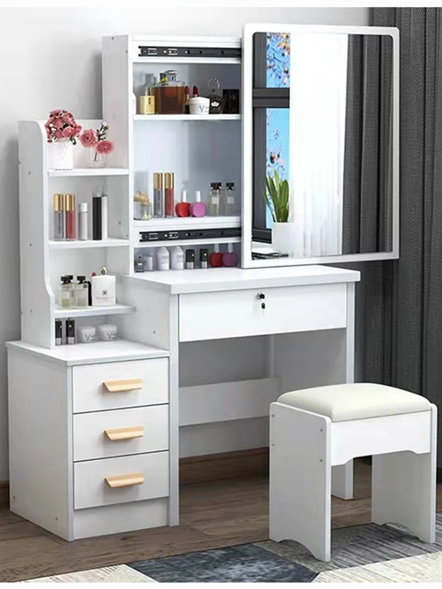 Bàn trang điểm Tủ quần áo phòng ngủ đơn giản trực tuyến nổi tiếng tủ đựng đồ cỡ nhỏ bàn trang điểm đa năng - Hình 2 Bàn trang điểm Tủ quần áo phòng ngủ đơn giản trực tuyến nổi tiếng tủ đựng đồ cỡ nhỏ bàn trang điểm đa năng - Hình 2