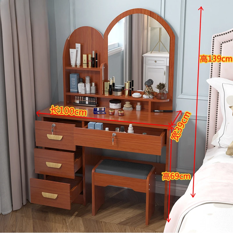 Bàn trang điểm Tủ quần áo phòng ngủ đơn giản trực tuyến nổi tiếng tủ đựng đồ cỡ nhỏ bàn trang điểm đa năng - Hình 4 Bàn trang điểm Tủ quần áo phòng ngủ đơn giản trực tuyến nổi tiếng tủ đựng đồ cỡ nhỏ bàn trang điểm đa năng - Hình 4