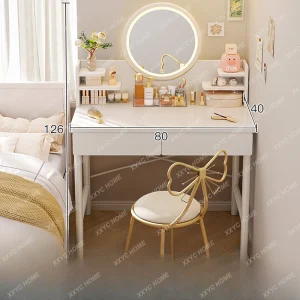 Bàn trang điểm Tủ quần áo Phòng ngủ Nhỏ hiện đại Tủ đựng đồ đơn giản phòng nhỏ Tủ quần áo Bàn trang điểm thông minh - Hình 2