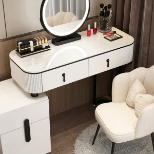 Bàn trang điểm Tủ quần áo Phòng ngủ phòng nhỏ đơn giản hiện đại Bàn trang điểm Tủ đựng đồ - Hình 2
