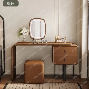 Bàn trang điểm Tủ quần áo phòng nhỏ đơn giản Bàn trang điểm hiện đại Tủ gương trang điểm tích hợp