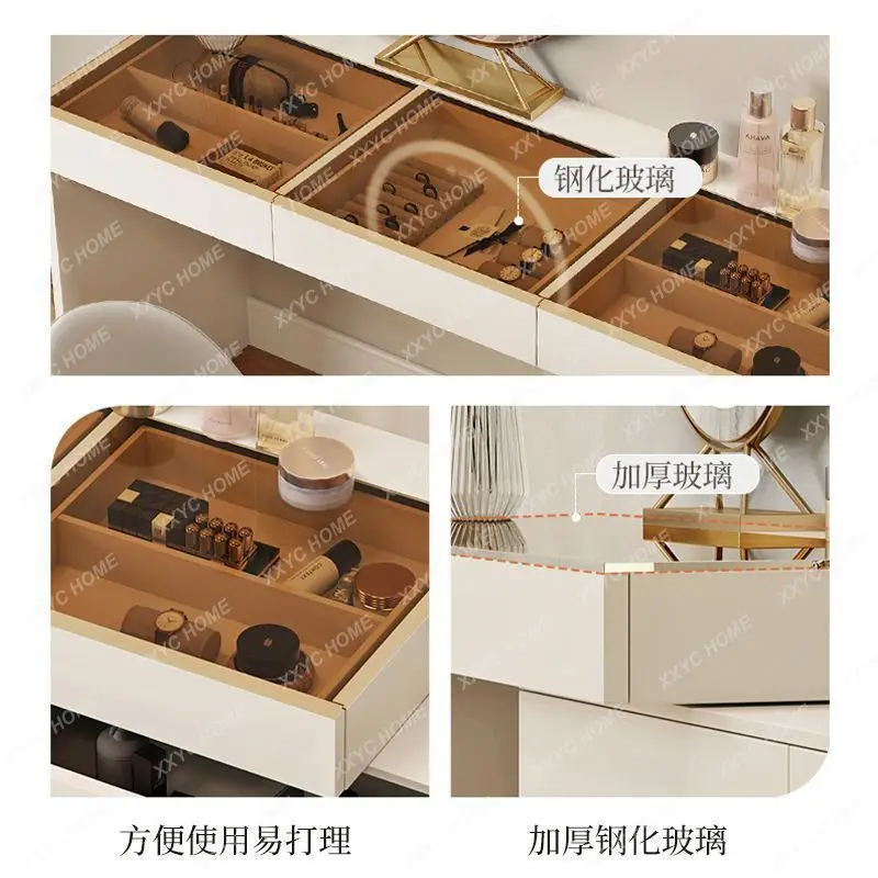 Bàn trang điểm Tủ quần áo Tủ ngăn kéo Phòng ngủ Tủ quần áo gỗ nguyên khối Tích hợp Tối giản hiện đại - Hình 2 Bàn trang điểm Tủ quần áo Tủ ngăn kéo Phòng ngủ Tủ quần áo gỗ nguyên khối Tích hợp Tối giản hiện đại - Hình 2