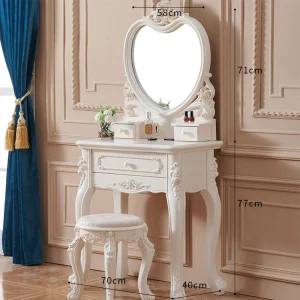 Bàn trang điểm Vàng Sang Trọng Bàn Trang Điểm Trang Điểm Châu Âu Charm Bàn Trang Điểm Đèn LED Phòng Ngủ Coiffeuse Đồ Nội Thất Thời Trang - Hình 2
