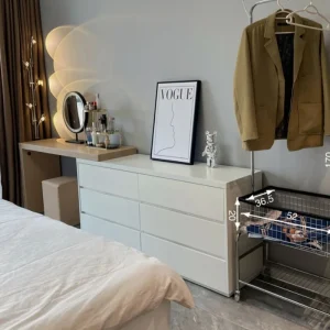 Bàn trang điểm Vanity Ghế Tủ Bàn Trang Điểm Tủ Trắng Ngăn Kéo Bàn Gương Bảo Quản Phòng Ngủ Tủ Quần Áo Di Động Tocadores Nội Thất Gia Đình - Hình 4