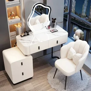 Bàn trang điểm Vanity Mirror Tủ Nữ Trang Điểm Trắng Tủ Thoải Mái cho nữ Nhỏ Penteadeira Para Quarto Nội Thất Phòng Ngủ - Hình 2