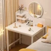 Bàn trang điểm Vanity Trắng Bàn Trang Điểm Gương Led Hiện Đại Tối Giản Bàn Trang Điểm Nhà Tổ Chức Góc Tavoli Da Trucco Nội Thất Gia Đình