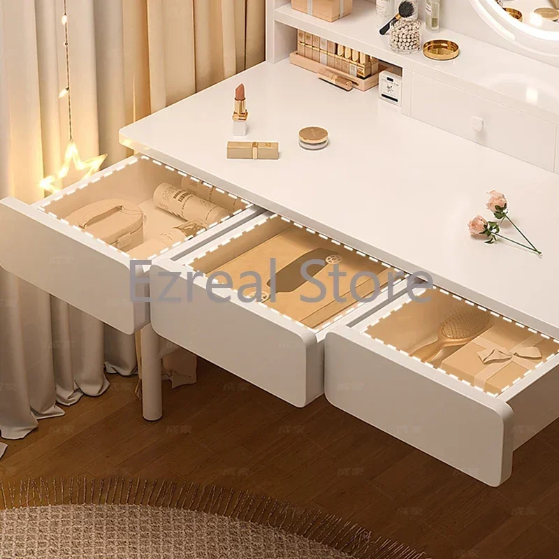 Bàn trang điểm Vanity Trắng Bàn Trang Điểm Gương Led Hiện Đại Tối Giản Bàn Trang Điểm Nhà Tổ Chức Góc Tavoli Da Trucco Nội Thất Gia Đình LJ50DT - Hình 2 Bàn trang điểm Vanity Trắng Bàn Trang Điểm Gương Led Hiện Đại Tối Giản Bàn Trang Điểm Nhà Tổ Chức Góc Tavoli Da Trucco Nội Thất Gia Đình LJ50DT - Hình 2