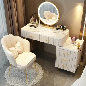 Bàn trang điểm Vật Dụng Trang Điểm Bàn Trang Điểm Hộp Đựng Ngăn Kéo Châu Âu Người Tổ Chức Bàn Trang Điểm Gương Người Phụ Nữ Coiffeuse Tủ Quần Áo Cho Phòng Ngủ - Hình 4
