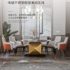 Bàn tròn mặt đá cẩm thạch Hanward home hiện đại nhẹ nhàng sang trọng với bàn xoay bàn tròn lớn 10 người bàn ăn điện biệt thự cao cấp