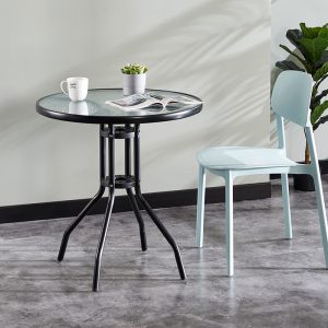 Bàn tròn ngoài trời đàm phán Bàn ghế ban công Bàn nhỏ hiện đại Bàn ăn bằng sắt rèn Bàn cà phê giải trí ngoài trời - Hình 3
