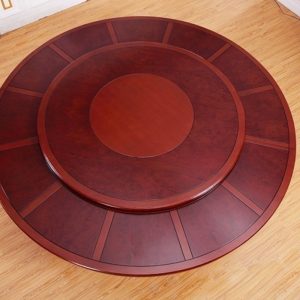 Bàn tròn nhà nông thôn bàn ăn khách sạn bàn tròn lớn 10 người 20 người bàn tròn khách sạn bàn xoay tự động bàn ăn điện - Hình 4