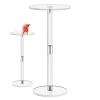 Bàn uống nước acrylic nhỏ Bàn bên tròn nhỏ Bàn cuối trong suốt và trong suốt cho phòng khách Bàn phụ hiện đại đựng đồ uống