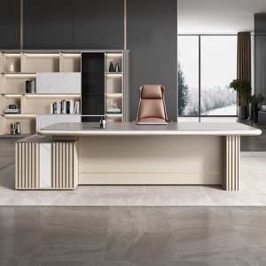 Bàn văn phòng cao cấp, bàn giám đốc phong cách Nhật, bàn giám đốc cao cấp, bàn làm việc kết hợp tủ phụ - Hình 2