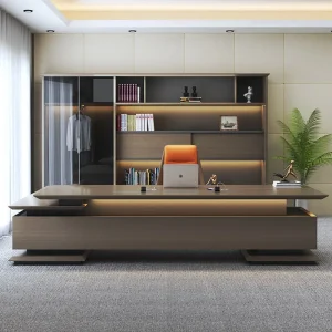 Bàn Vật dụng Tầng Bàn làm việc Thư ký Viết Ngăn Kéo Chân Bàn Máy Tính Hình Chữ L Màn Hình Đứng Nội Thất Mesa De Computador - Hình 3