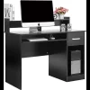 Bàn VHPVHP Bàn làm việc tại nhà,Bàn máy tính bằng gỗ,Bàn làm việc trên PC,Gia đình,Văn phòng,Màu đen,Ngăn kéo,Khay Bàn phím