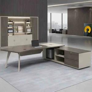 Bàn Viết hiện đại Bàn văn phòng Lễ tân Máy tính điều hành Bàn văn phòng đa chức năng Sàn Nội thất Scrivania Angolare - Hình 2