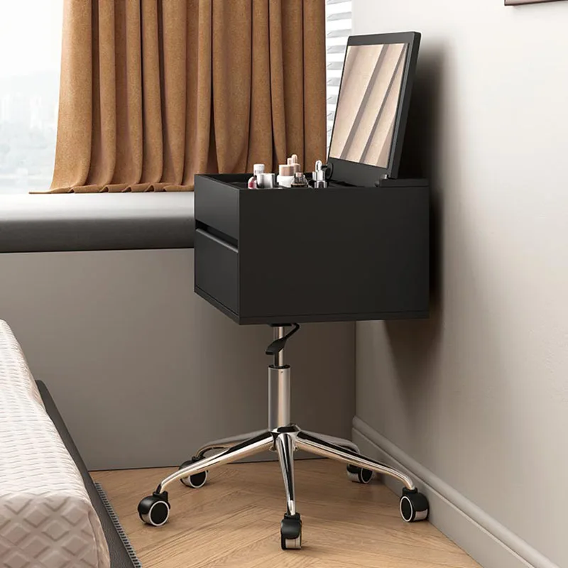 Bánh Xe Thiết Kế Bàn Trang Điểm Màu Đen Hiện Đại Tối Giản Phòng Ngủ Gỗ Bàn Trang Điểm Gương Khách Sạn Nữ Mesa De Maquillaje Nội Thất Gia Đình - Hình 3 Bánh Xe Thiết Kế Bàn Trang Điểm Màu Đen Hiện Đại Tối Giản Phòng Ngủ Gỗ Bàn Trang Điểm Gương Khách Sạn Nữ Mesa De Maquillaje Nội Thất Gia Đình - Hình 3