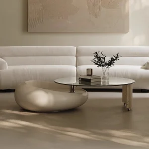 Bánh Xe Tối Giản Bàn Cà Phê Thiết Kế Thẩm Mỹ Sang Trọng Hiện Đại Bên Bàn Di Động Chuyển Đổi Couchtisch Nội Thất Phòng Khách