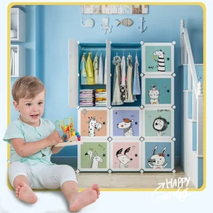 Bé Sắp Xếp Tủ Quần Áo Tủ Quần Áo Khối Lập Phương Tủ Quần Áo Nhựa Armarios Para Sala De Estar Nội Thất Phòng Ngủ LQXP - Hình 2