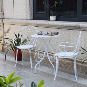Bình dị ngoài trời ngoài trời Bàn ghế sắt rèn sân thượng sân vườn giải trí Bàn cà phê Bàn cà phê Bàn ghế hoa ban công - Hình 4