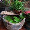 Bình gốm nhựa đơn xiên miệng ban công ngoài trời biệt thự mục vụ phong cách Trung Quốc sáng tạo cảnh quan nước trang trí đồ trang trí