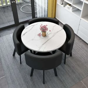 Bộ Bàn Ăn Đơn Giản Thường Ngày Tiếp Tân Văn Phòng Bàn Tròn Phòng Khách Cao Cấp 4 Ghế Ăn Mesas Nội Thất Comedor