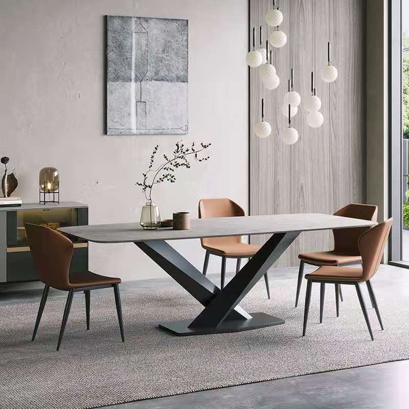 Bộ bàn ghế ăn bằng đá phiến sang trọng nhẹ kết hợp bàn ăn gia đình chữ nhật bàn ghế ăn bằng đá cẩm thạch kiểu Bắc Âu đơn giản - Hình 2 Bộ bàn ghế ăn bằng đá phiến sang trọng nhẹ kết hợp bàn ăn gia đình chữ nhật bàn ghế ăn bằng đá cẩm thạch kiểu Bắc Âu đơn giản - Hình 2
