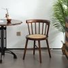 Bộ bàn ghế ăn bằng mây gỗ kiểu Nhật Bản tại nhà giản dị Ghế công chúa Windsor phong cách nhà hàng quán trà sữa ghế thương mại