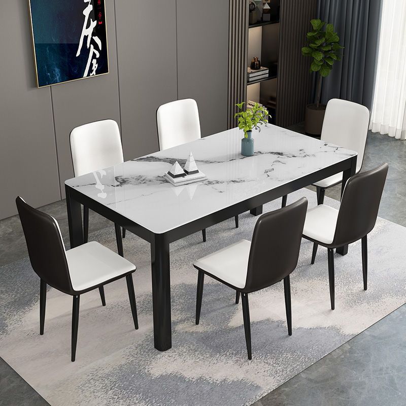 Bộ bàn ghế ăn kết hợp gia đình tối giản hiện đại hộ gia đình 4 người 6 người bàn ăn hình chữ nhật bàn ăn mặt kính sang trọng nhẹ nhàng - Hình 2 Bộ bàn ghế ăn kết hợp gia đình tối giản hiện đại hộ gia đình 4 người 6 người bàn ăn hình chữ nhật bàn ăn mặt kính sang trọng nhẹ nhàng - Hình 2