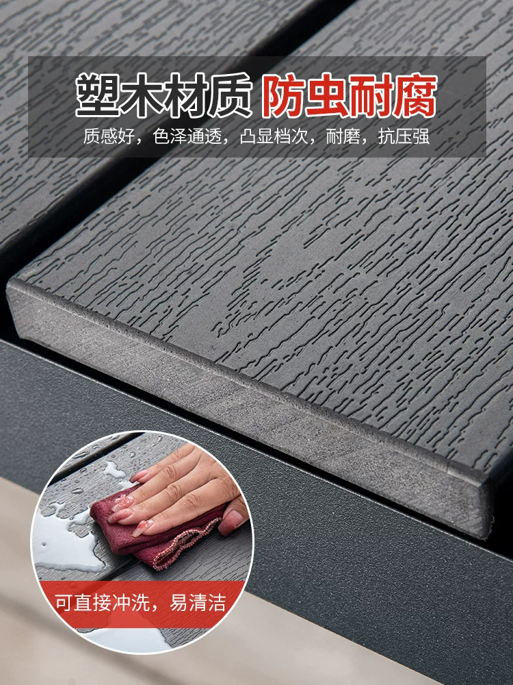 Bộ bàn ghế Gỗ nhựa ngoài trời hợp kim nhôm - Bàn ghế ban công sân ngoài trời sân vườn giải trí - Hình 3 Bộ bàn ghế Gỗ nhựa ngoài trời hợp kim nhôm - Bàn ghế ban công sân ngoài trời sân vườn giải trí - Hình 3