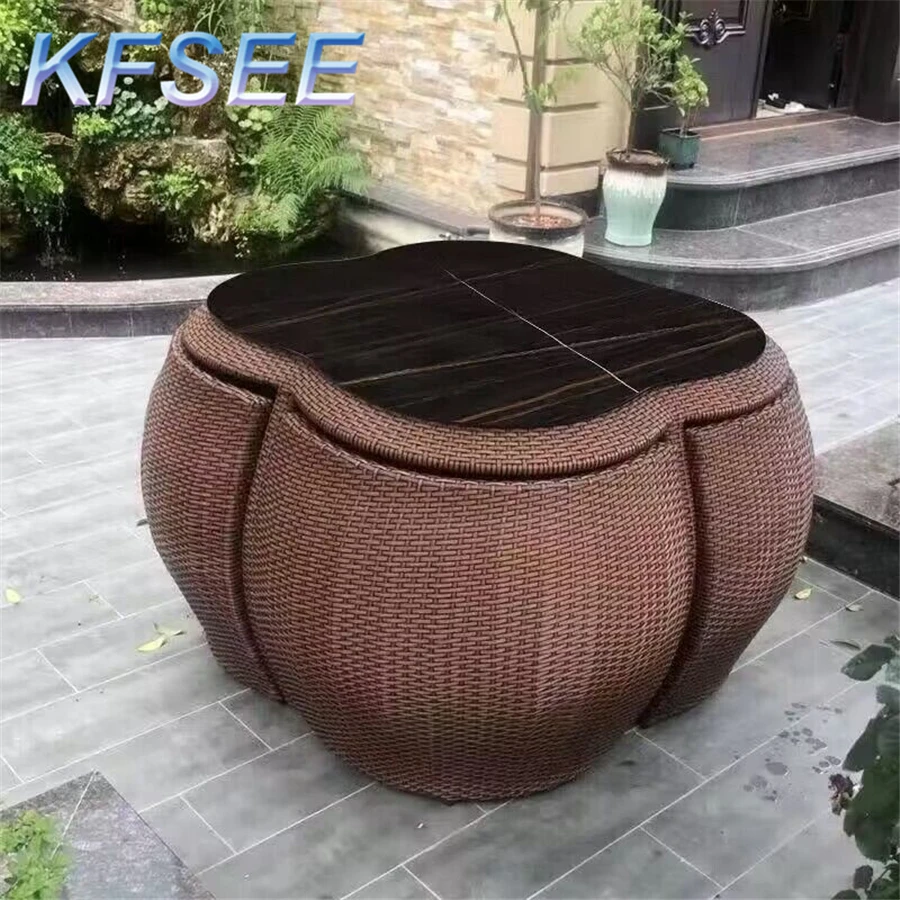 Bộ bàn ghế sân vườn lãng mạn Kfsee mây - Hình 2 Bộ bàn ghế sân vườn lãng mạn Kfsee mây - Hình 2