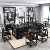 Bộ bàn ghế trà gỗ mun Trung Quốc cao cấp hiện đại Bộ 1 bàn 5 ghế phong cách mới