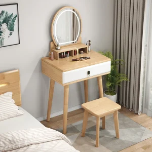 Bộ chia ngăn bàn trang điểm Thanh Thiếu Niên Gỗ Mini Bé Gái Thiết Bị Hiện Đại Origanizer Tủ Thiết Kế Kaptafel Nội Thất Tối Giản - Hình 4