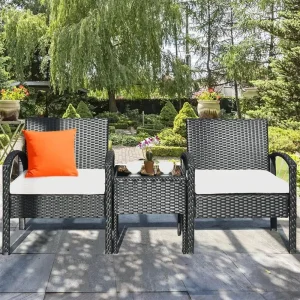 Bộ hội thoại WFS,Bộ mây,Bộ bàn,Bộ ghế,3 CÁI,có đệm dày,Sân vườn,Hiên - Hình 4