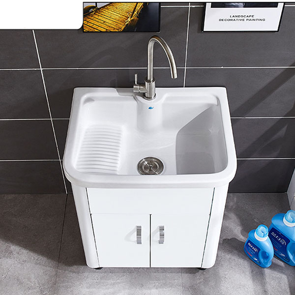Bồn rửa mặt sứ kèm tủ – Tủ inox để khăn mặt, bàn vò khăn, tủ phòng tắm tích hợp chậu rửa hiện đại - Hình 2 Bồn rửa mặt sứ kèm tủ – Tủ inox để khăn mặt, bàn vò khăn, tủ phòng tắm tích hợp chậu rửa hiện đại - Hình 2